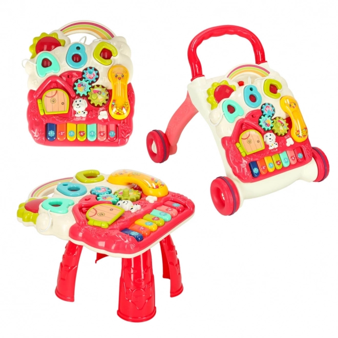 Interactive Baby Walker with Activity Table 4-in-1