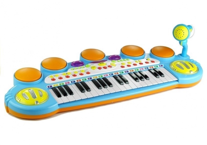 Children's Musical Keyboard Set with Drum and Microphone