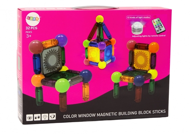 Magnetic Building Blocks Set with Lights