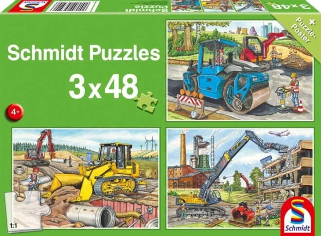 Construction Site Puzzle Set