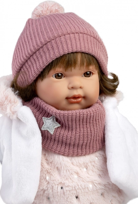 Realistic Doll Carla with Sounds and Soft Fabric Body 42 cm