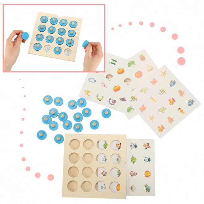 Montessori Memory Wooden Puzzle Game Set