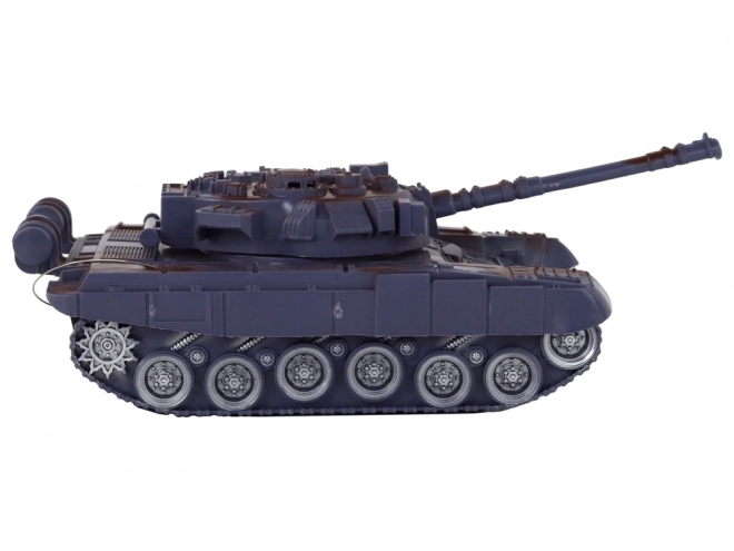 Remote Control Tank With Lights and Sound - Blue 1:18