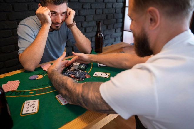 Poker és Blackjack készlet – 500 zseton, 2 pakli kártya, kockák, játéktábla, zárható táska