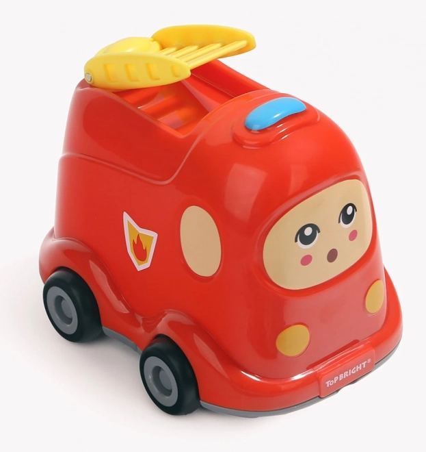 Top Bright Wooden Puzzle Fire Truck