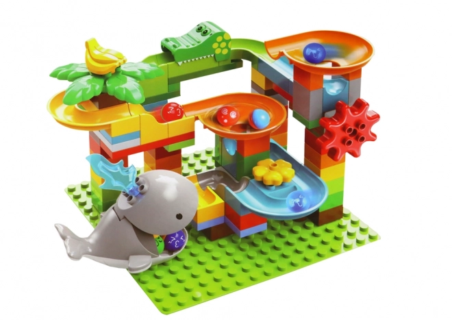 Whale Marble Run Construction Blocks Set