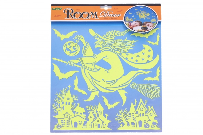 Glow in the Dark Wall Stickers - Witch Halloween