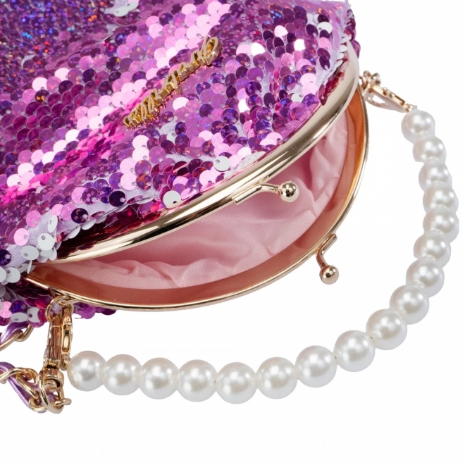 Sequin Purse with Beaded Strap