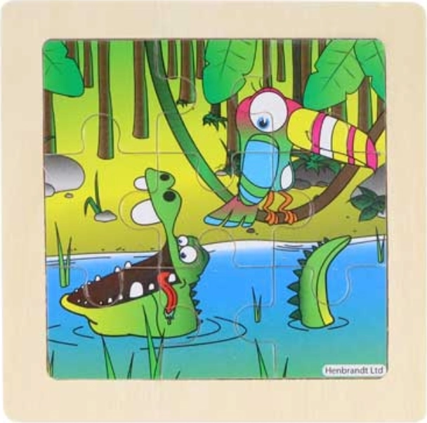 Wooden Jungle Puzzle with Lion