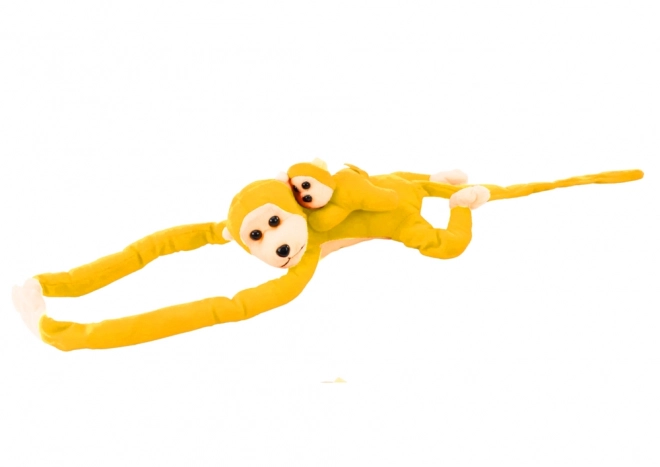 Yellow Plush Monkey with Baby 90 cm