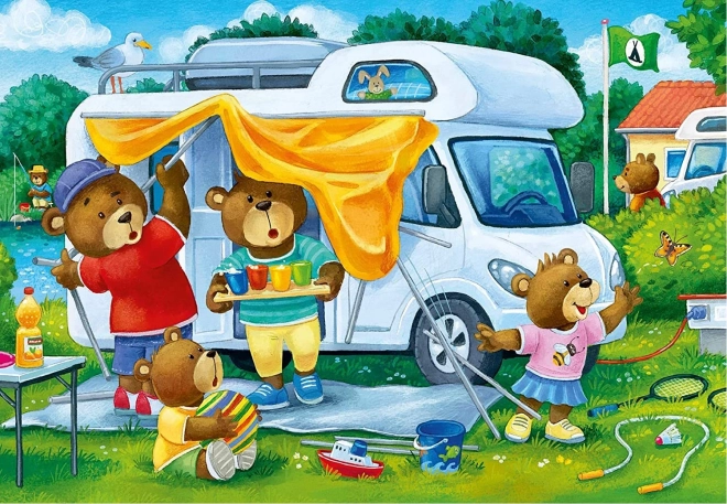 Ravensburger bear family camping puzzle set