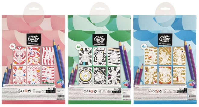 Glitter Coloring Pages A4