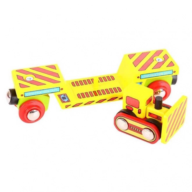 Bigjigs Rail Wagon with Bulldozer and Tracks