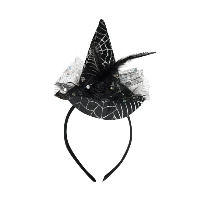 Witch Headband with Hat and Cobweb