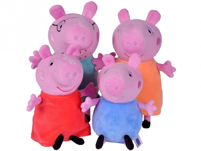 Simba Peppa Pig Family Plush Toy Set with Car