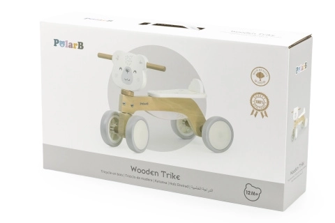 Wooden Polar Bear Ride-On Toy