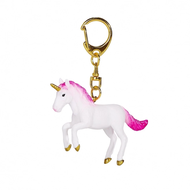 Neon Pink Unicorn Keychain in Leap