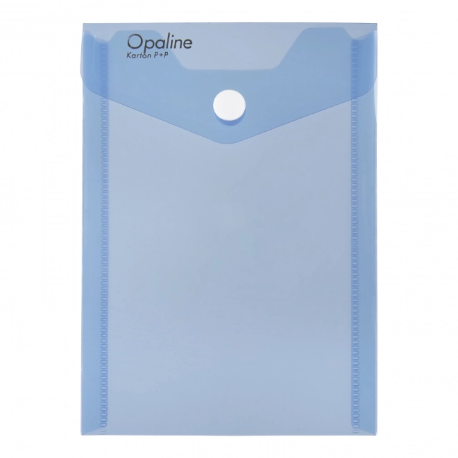 Blue Opaline Document Wallet Vertical A6 with Snap Closure