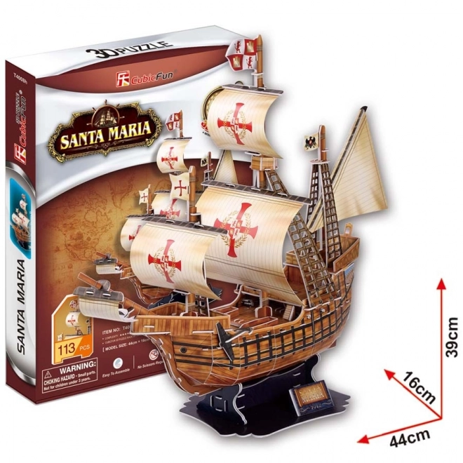 3d puzzle santa maria