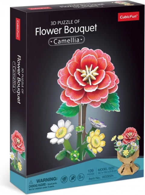 3D Puzzle Camellia Bouquet