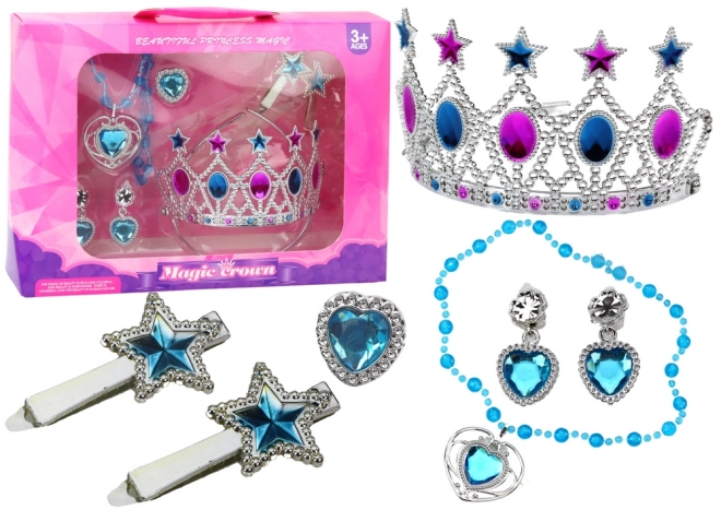 Princess Dress Up Set with Crown and Jewelry