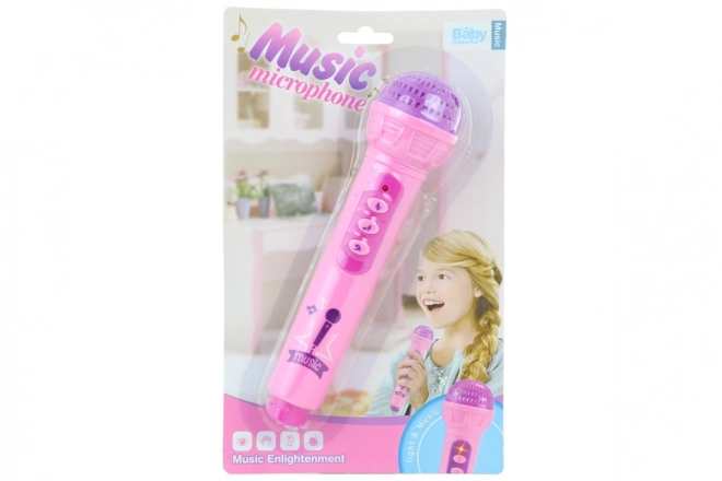 Pink Battery-Powered Microphone