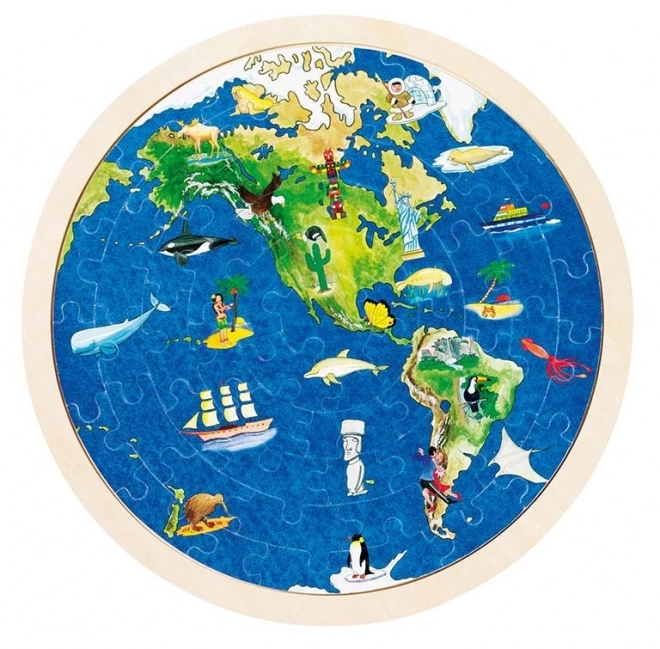 Double-Sided World Map Puzzle