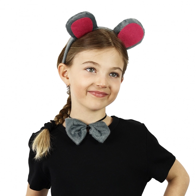 Mouse Tail Headband and Bowtie Set