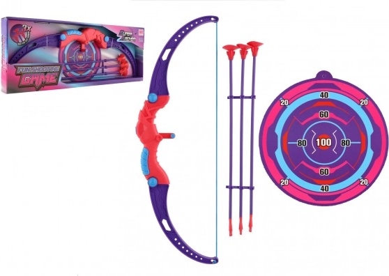 Arco per bambini con frecce e bersaglio 56 cm
