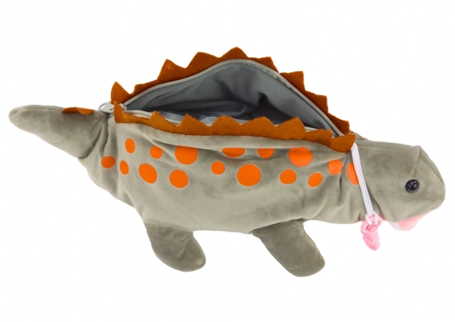 Plush Dinosaur Pencil Case with Hanger