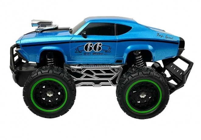 Remote Control Off-Road Car with High Wheels Blue