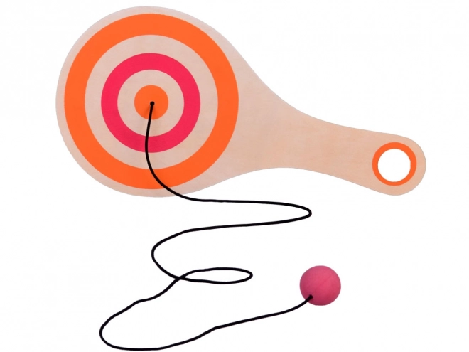 Wooden palette with attached ball on string for training SP0749