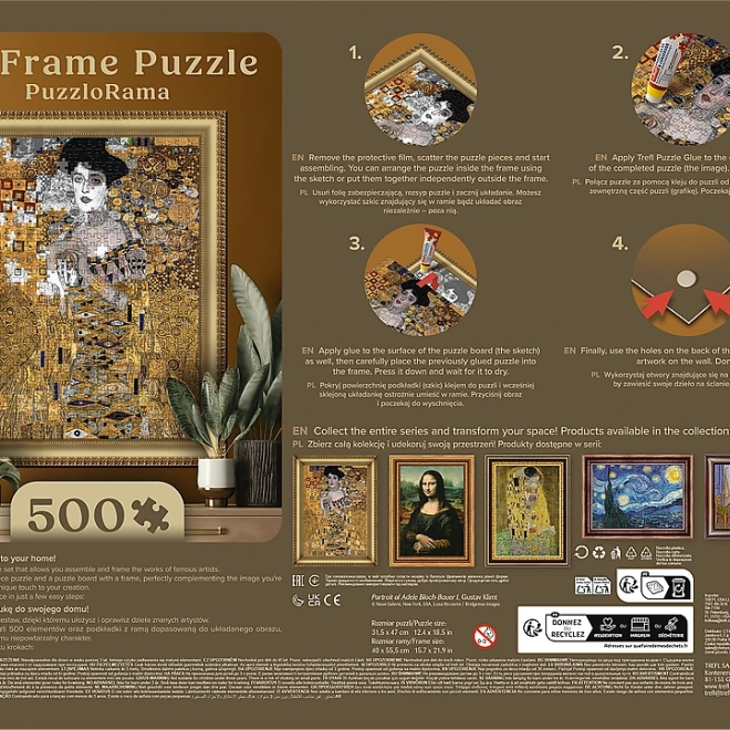 TREFL Puzzle Rám Stílus Adele Bloch-Bauer I 500 Darabok