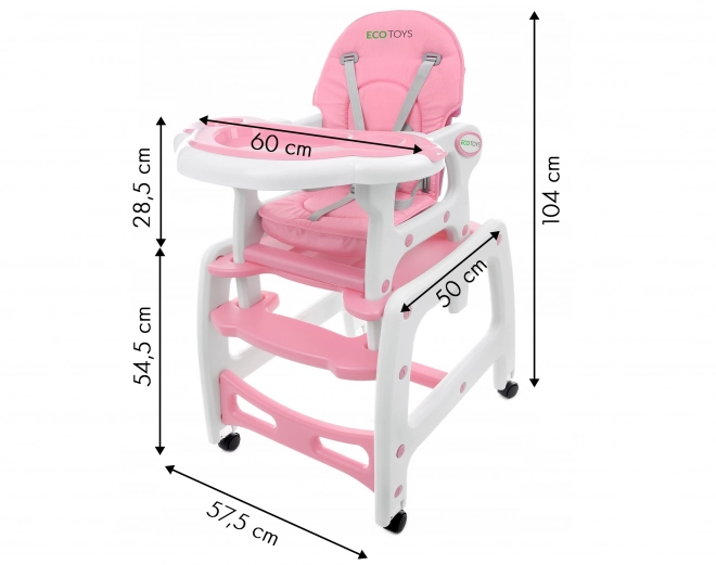 Multi-functional highchair 3-in-1 Ecotoys