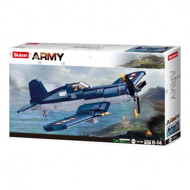 WWII American Fighter Jet F4U Corsair Building Set