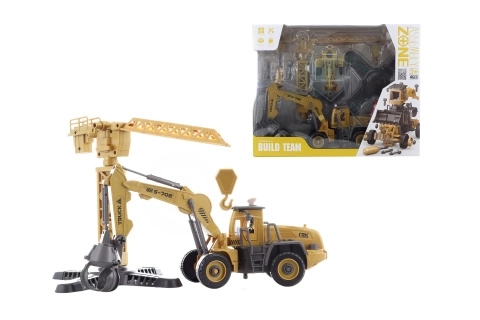 Construction Set with Crane and Battery-Powered Truck