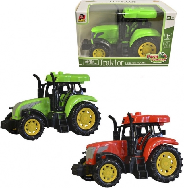 Trattore con voce ceca, luce e suono, 14 cm
