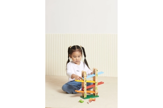 Colorful Jungle Wooden Slide Toy