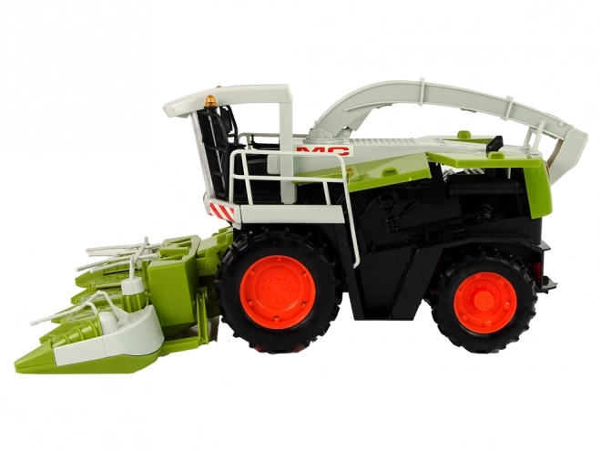 Large Green Harvester with Movable Parts