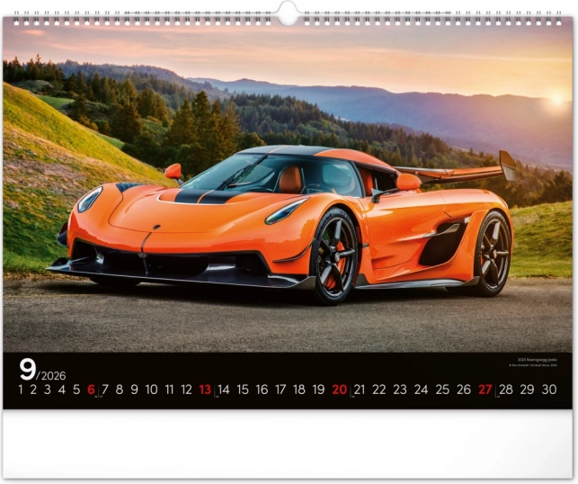 Wall Calendar Fast Cars 2026