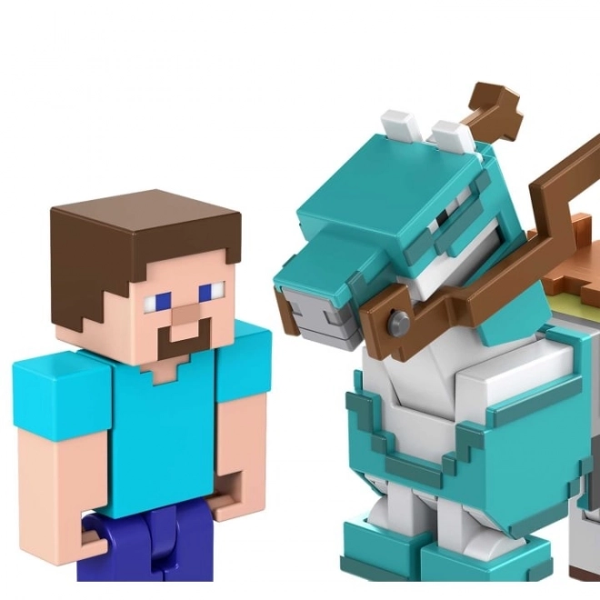 Minecraft Steve and Horse Figures Set