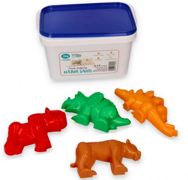 Kinetic Sand with Prehistoric Molds