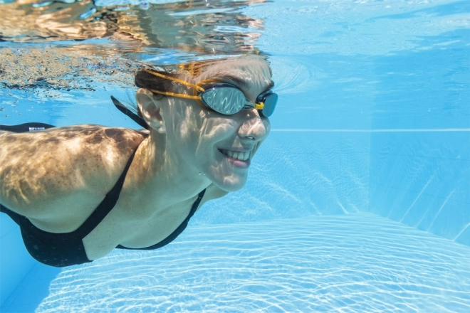 Mirrored Swimming Goggles Orange