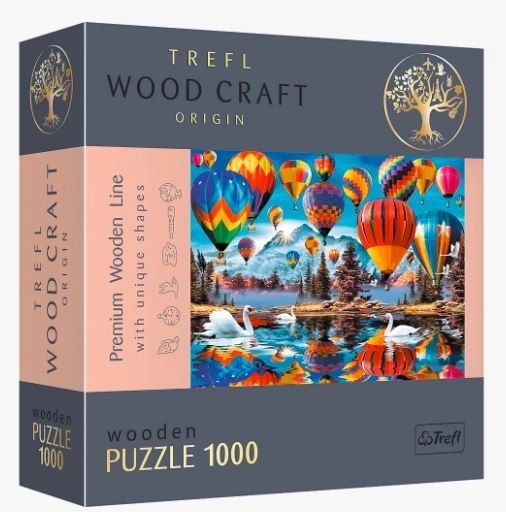 Trefl Wood Craft Origin Puzzle Colorful Balloons 1000 Pieces