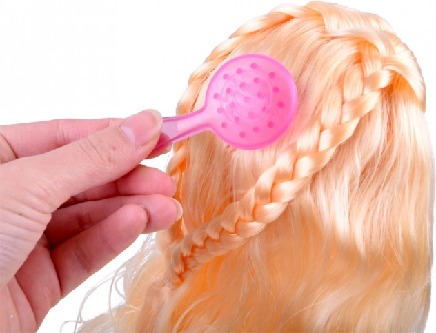 Long blonde hair for brushing