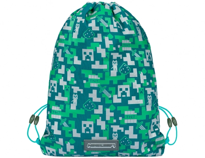 Minecraft Silver Creeper Drawstring Bag