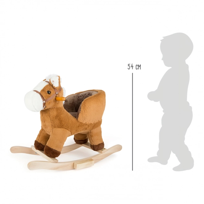 Small Foot Brown Rocking Horse with Support