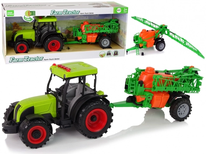 Battery Powered Green Tractor With Sprayer And Melodies