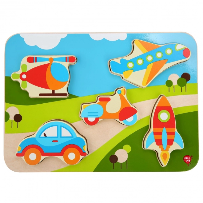 Lucy & Leo Wooden Transport Puzzle