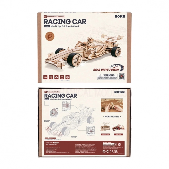 3D Wooden Puzzle Racing Car